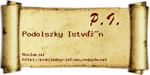 Podolszky István névjegykártya