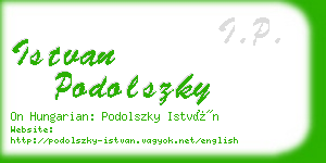 istvan podolszky business card